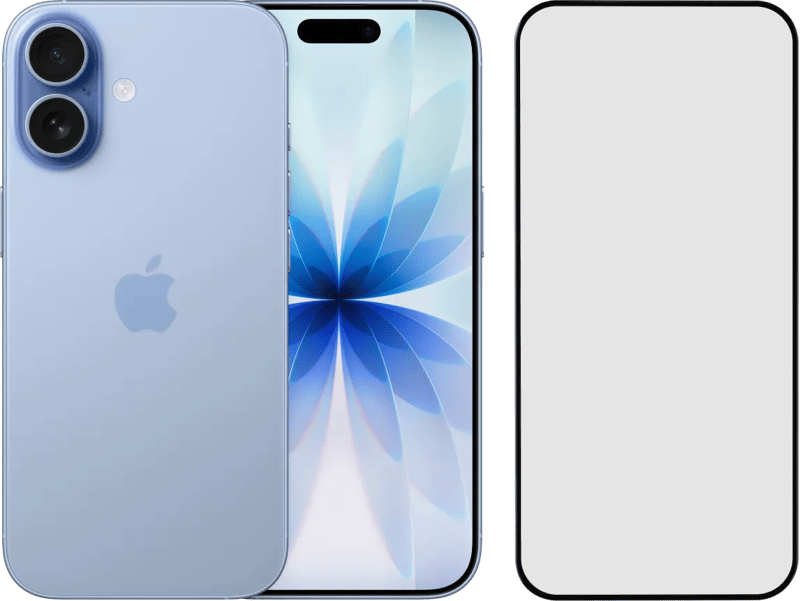 Apple iPhone 17 512GB Blauw + BlueBuilt Screenprotector Glas