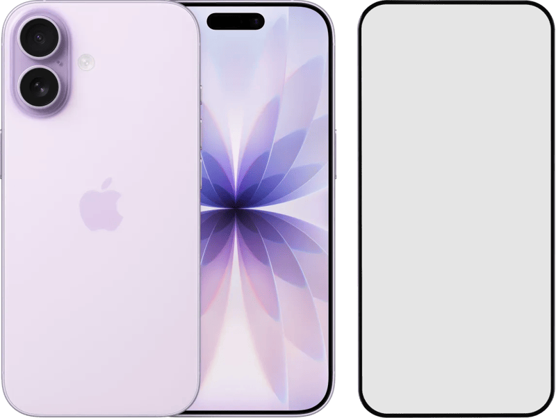Apple iPhone 17 512GB Paars + BlueBuilt Screenprotector Glas
