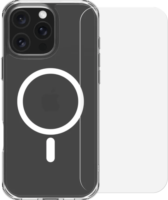 BlueBuilt Protective Back Cover met MagSafe iPhone 16 Pro Max + Screenprotector Glas
