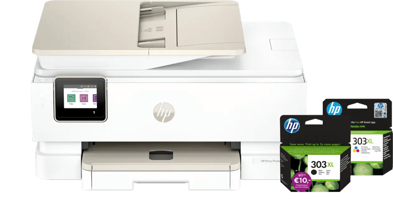 HP Envy Photo 7934 All-in-One + 1 extra zwarte XL + 1 kleuren cartridge