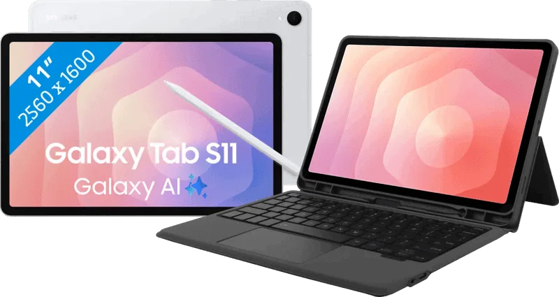 Samsung Galaxy Tab S11 11 inch 256GB Wifi Zilver + BlueBuilt Toetsenbord Hoes AZERTY