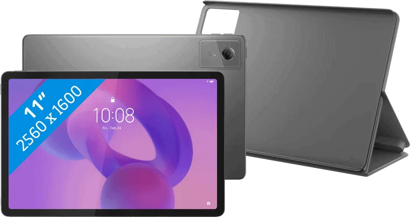 Lenovo Idea Tab 11 inch 128GB Wifi Grijs met Stylus + Book Case Grijs