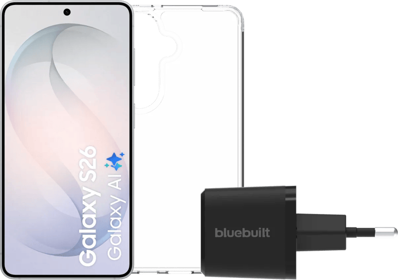 Samsung Galaxy S26 256GB Wit 5G + Basis Accessoirepakket