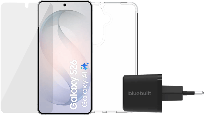 Samsung Galaxy S26 512GB Wit 5G + Compleet Accessoirepakket