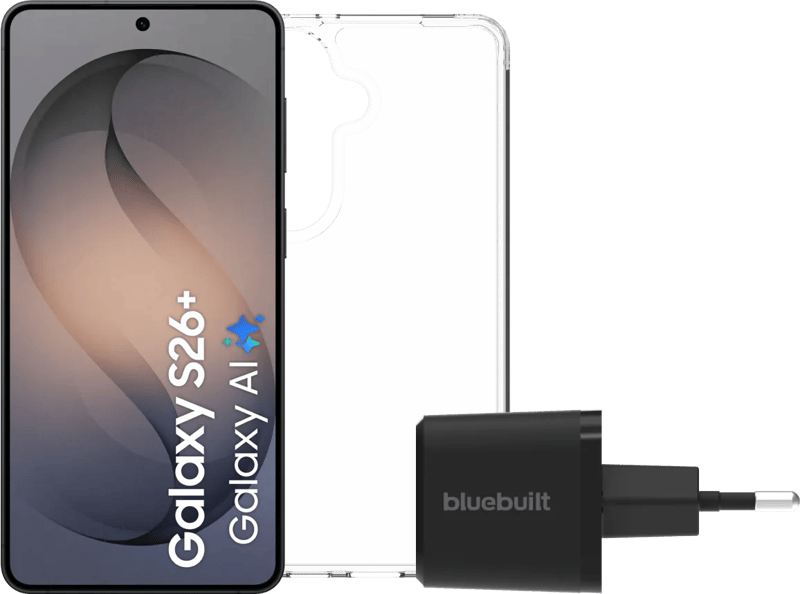 Samsung Galaxy S26 Plus 256GB Zwart 5G + Basis Accessoirepakket