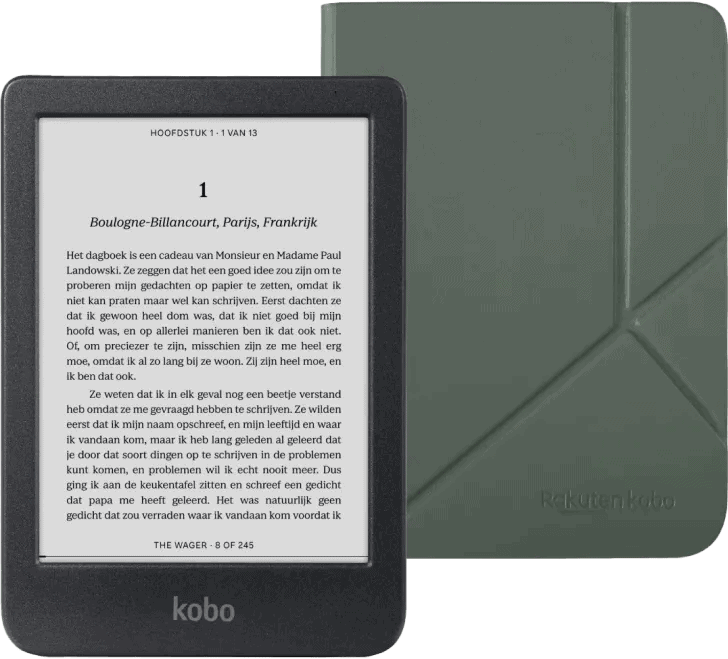 Kobo Clara BW Zwart + Sleep Cover Groen