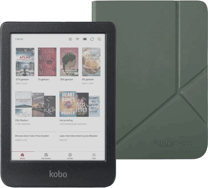 Kobo Clara Colour Zwart + Sleep Cover Groen
