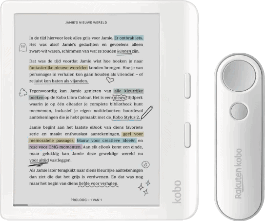 Kobo Libra Colour Wit + Remote