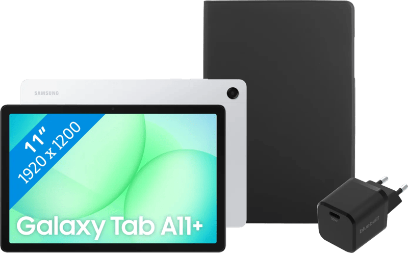 Samsung Galaxy Tab A11 Plus 11 inch 256GB Wifi Zilver + Basis accessoirepakket