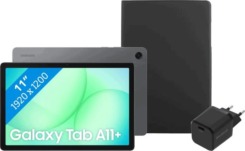 Samsung Galaxy Tab A11 Plus 11 inch 128GB Wifi + 5G Grijs + Basis accessoirepakket