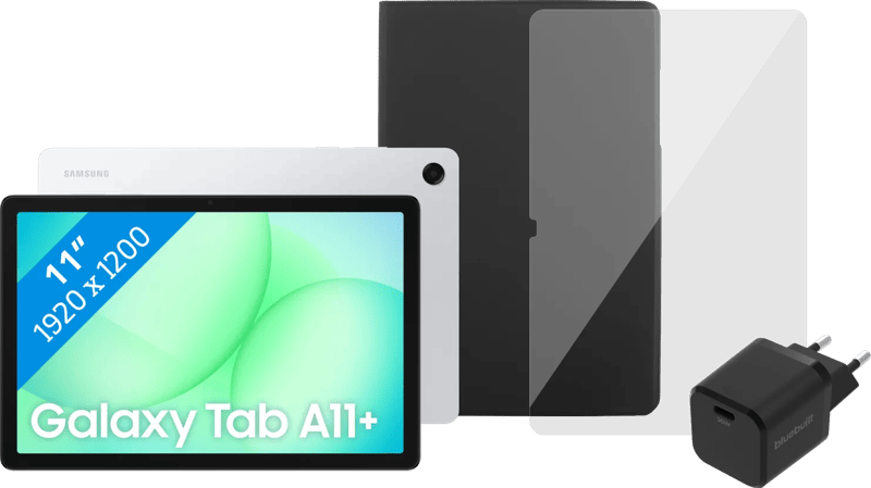 Samsung Galaxy Tab A11 Plus 11 inch 128GB Wifi Zilver + Compleet accessoirepakket