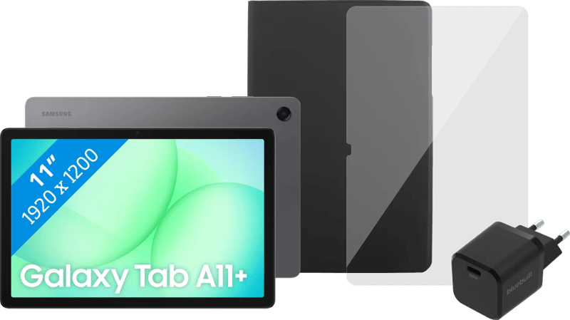 Samsung Galaxy Tab A11 Plus 11 inch 128GB Wifi + 5G Grijs + Compleet accessoirepakket