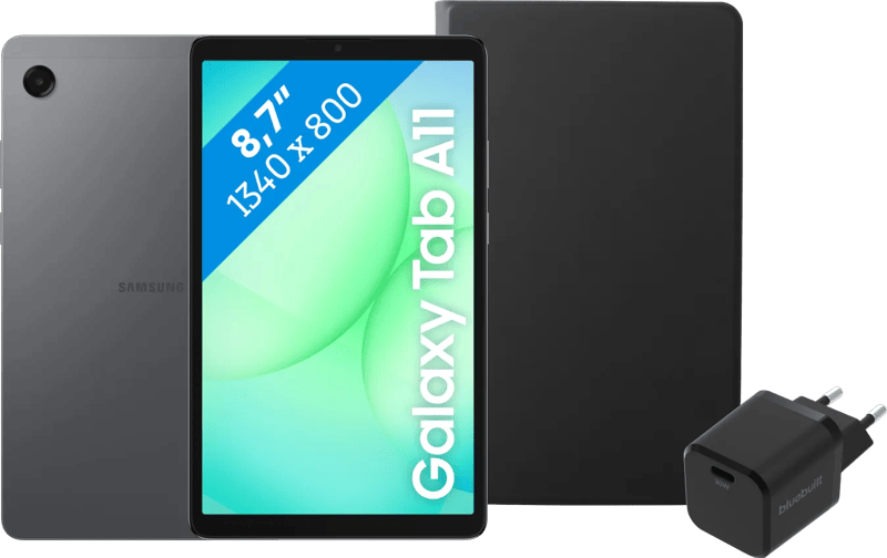 Samsung Galaxy Tab A11 8,7 inch 128GB Wifi Grijs + Basis Accessoirepakket