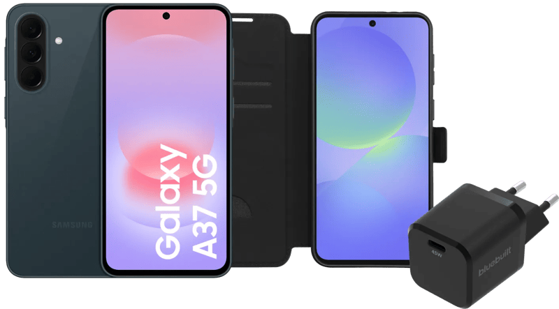 Samsung Galaxy A37 256GB Donkergroen 5G + Basis Accessoirepakket