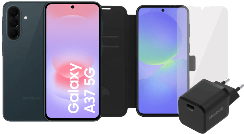 Samsung Galaxy A37 128GB Donkergroen 5G + Compleet Accessoirepakket