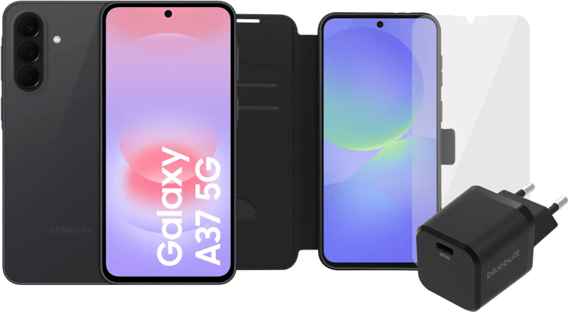 Samsung Galaxy A37 128GB Zwart 5G Enterprise Edition + Compleet Accessoirepakket