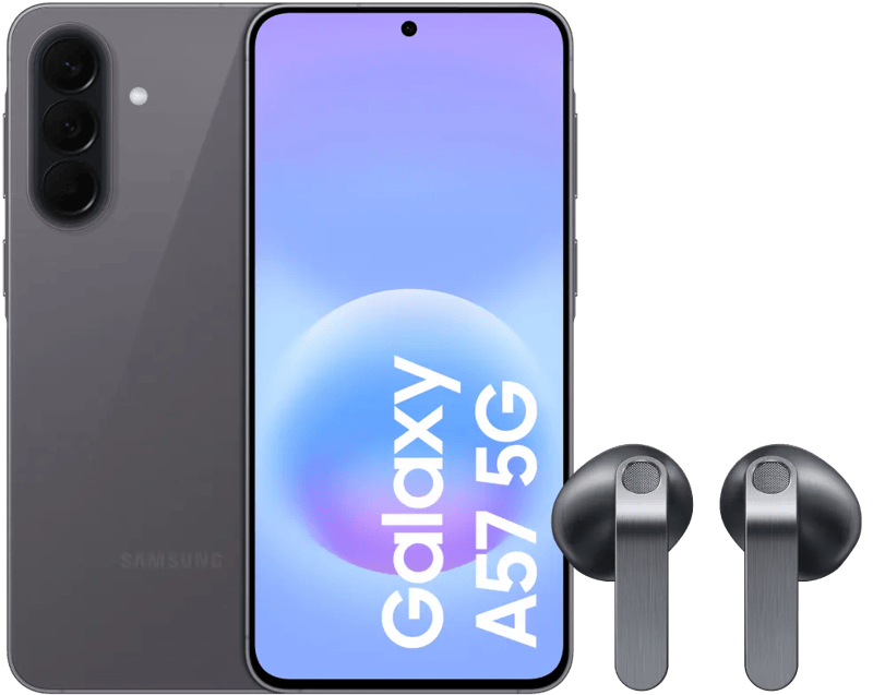 Samsung Galaxy A57 256GB Grijs 5G + Samsung Galaxy Buds4 Zwart
