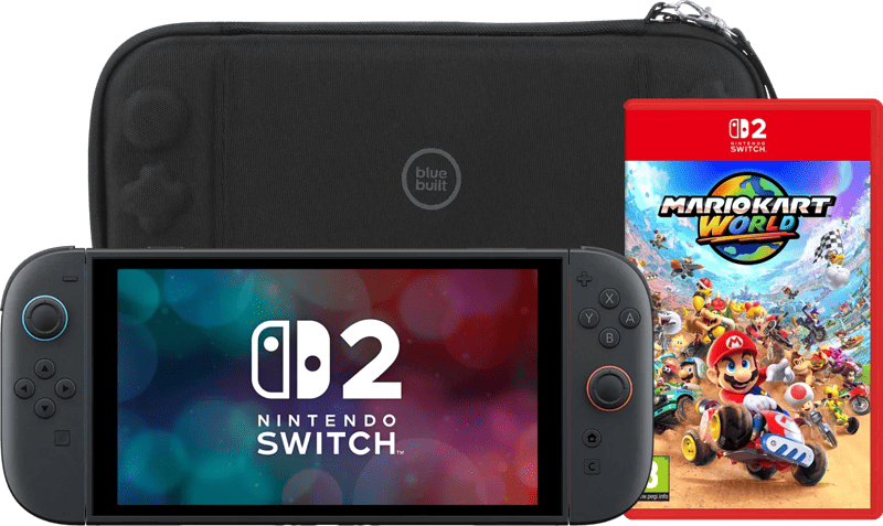 Nintendo Switch 2 (2026) + Mario Kart World + BlueBuilt beschermhoes