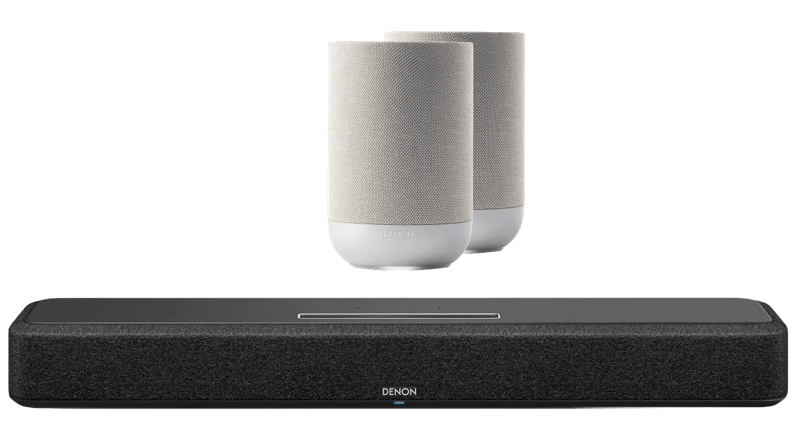 Denon Home Soundbar 550 + Denon Home 200 Zilver (2x)