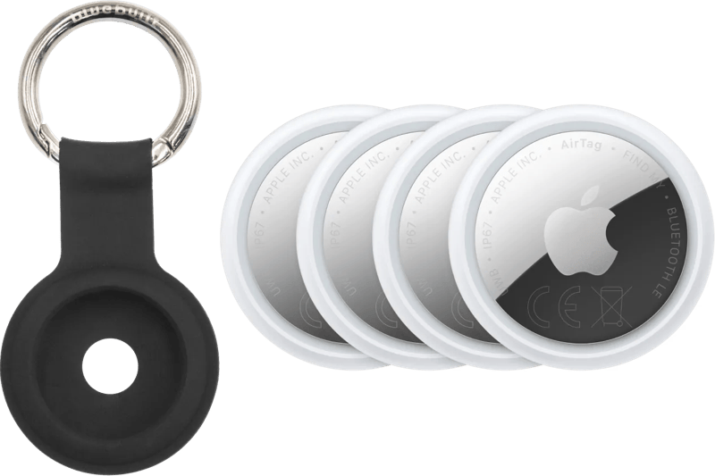 Apple AirTag 2 (4-Pack) + BlueBuilt Apple AirTag Sleutelhanger