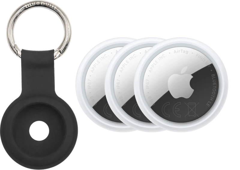 Apple AirTag 2 (3-Pack) + BlueBuilt Apple AirTag Sleutelhanger