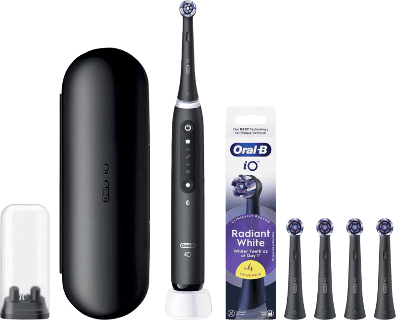 Oral-B iO 5N Zwart + 4 opzetborstels voor wittere tanden