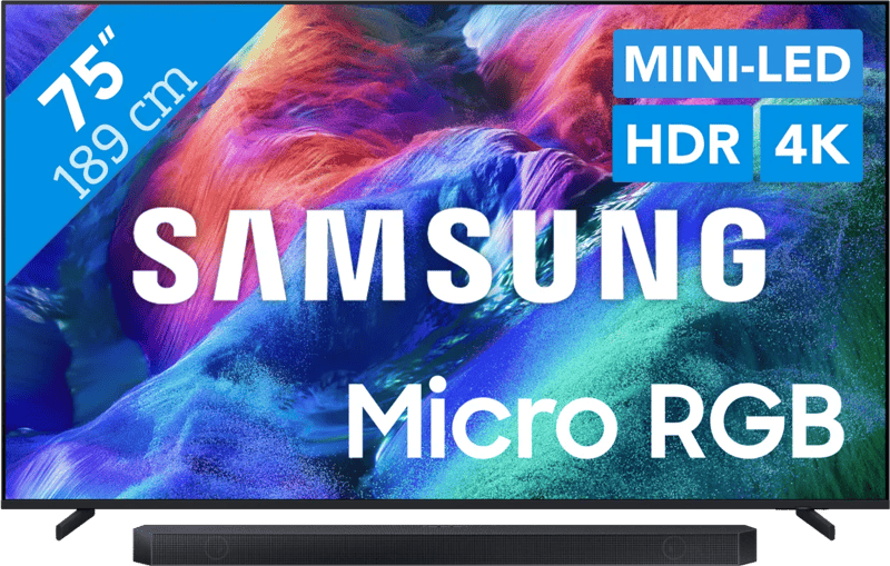 Samsung Micro RGB 75″ R85H (2026) + Samsung HW-Q600H (2026)