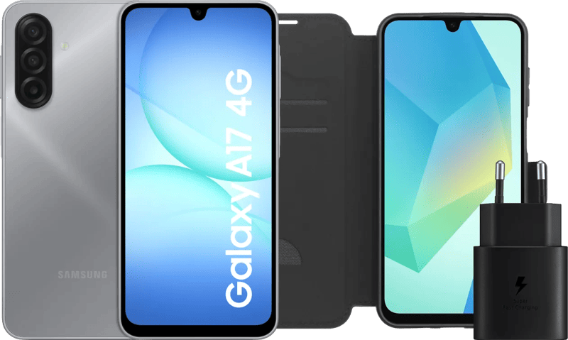 Samsung Galaxy A17 128GB Grijs 4G + Accessoirepakket