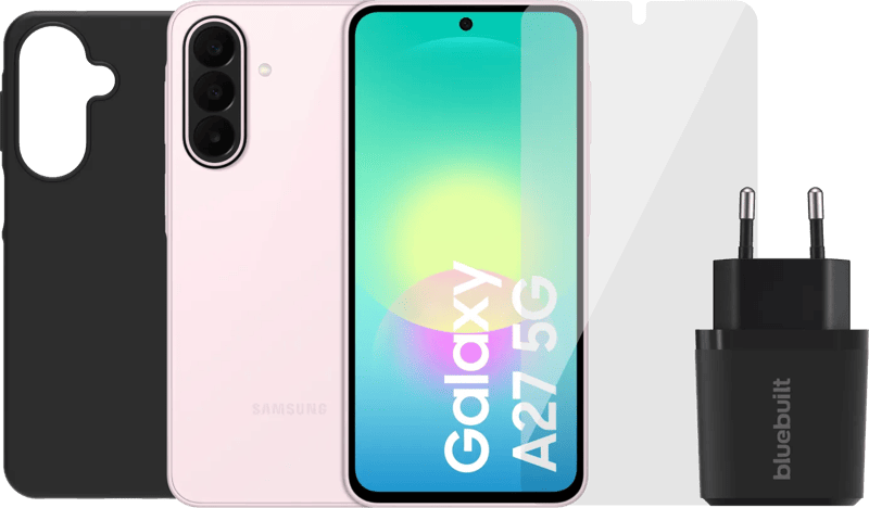 Samsung Galaxy A27 128GB Roze 5G + Compleet Accessoirepakket