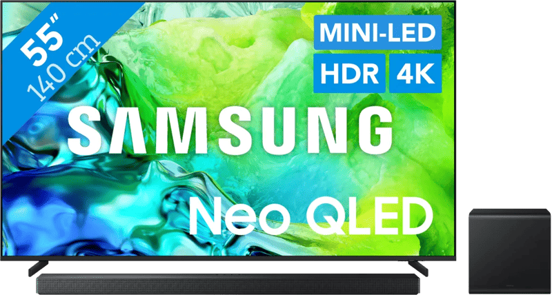 Samsung Neo QLED 55″ QN80H (2026) + Samsung HW-B750F (2025)