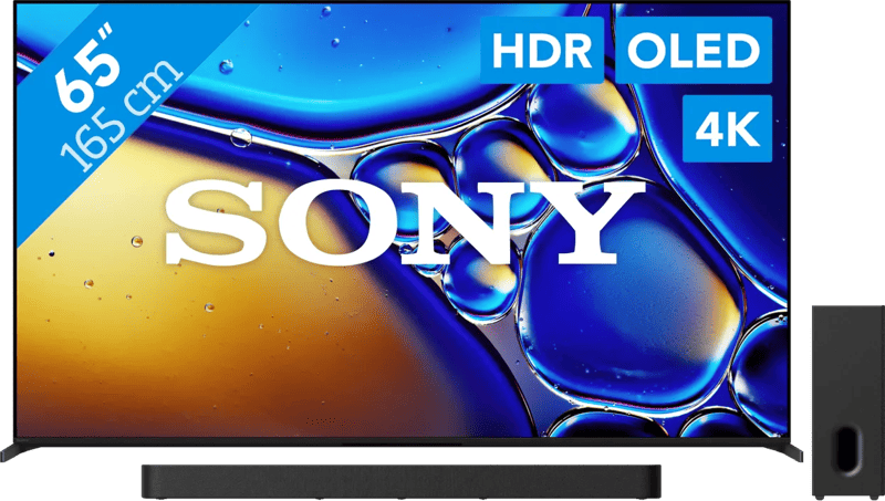 Sony Bravia 8 II 65″ QD-OLED (2025) + Sony Bravia Theatre Bar 7 Zwart