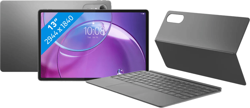 Lenovo Idea Tab Pro Gen 2 13 inch 256GB Wifi Grijs met Stylus + Toetsenbord Hoes AZERTY