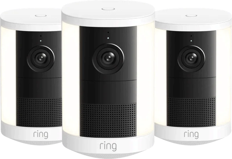 Ring Spotlight Camera 2e Generatie Batterij Wit 3-Pack