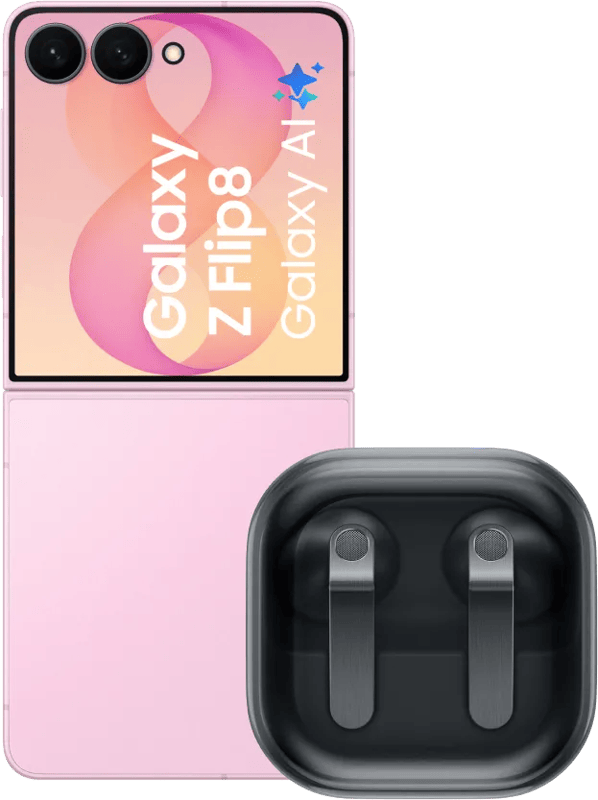 Samsung Galaxy Z Flip 8 512GB Roze 5G + Samsung Galaxy Buds4 Zwart