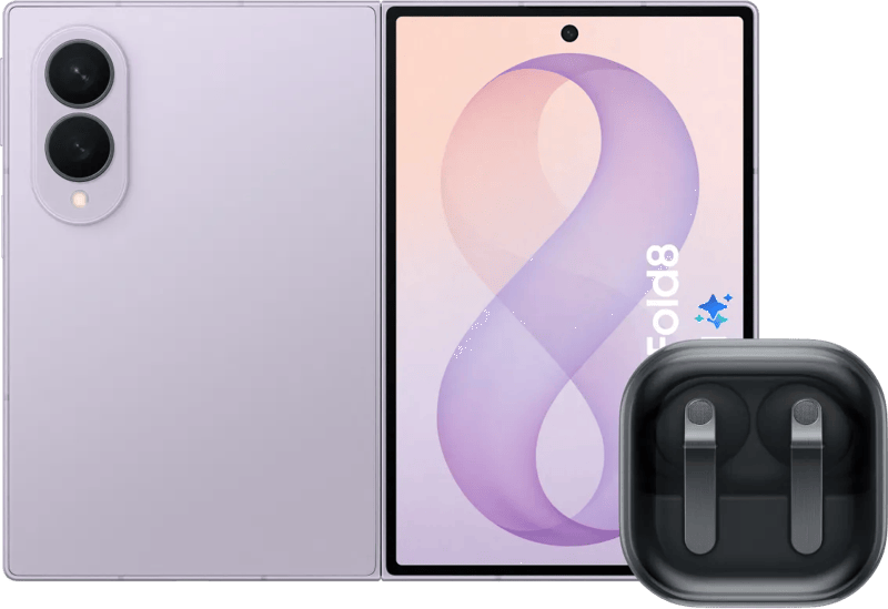 Samsung Galaxy Z Fold 8 512GB Lila 5G + Samsung Galaxy Buds4 Pro Zwart