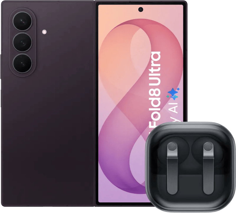 Samsung Galaxy Z Fold 8 Ultra 256GB Paars 5G + Samsung Galaxy Buds4 Pro Zwart