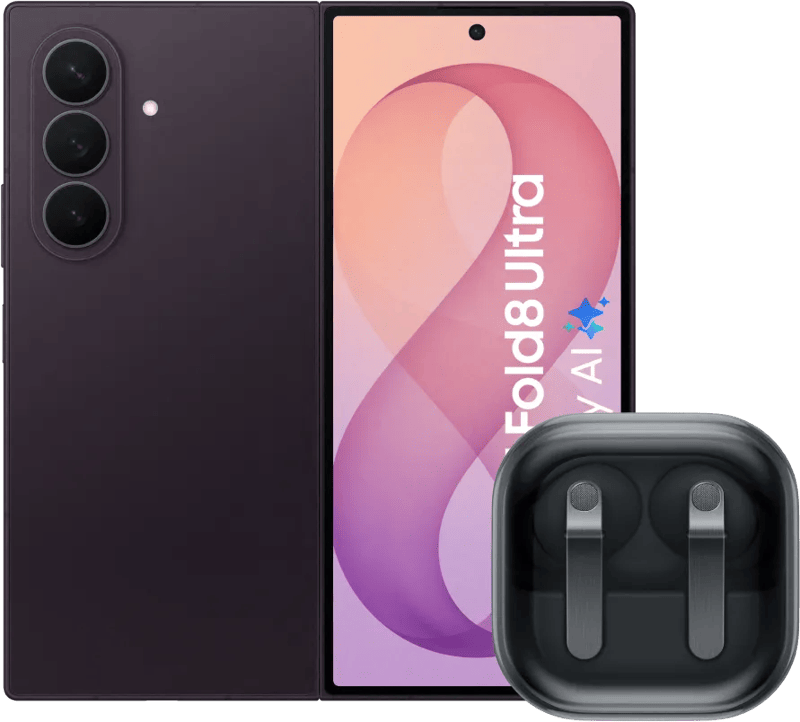 Samsung Galaxy Z Fold 8 Ultra 512GB Paars 5G + Samsung Galaxy Buds4 Pro Zwart