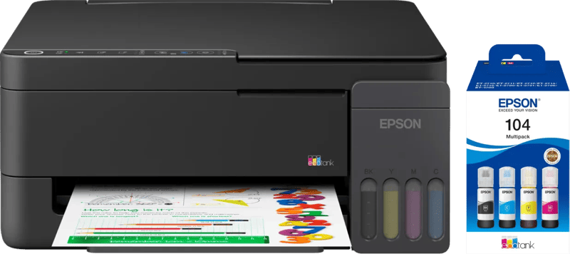 Epson EcoTank ET-2910 + 1 set extra inktflesjes