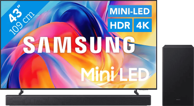 Samsung Mini-led 43″ M73H (2026) + Samsung HW-B450F (2025)