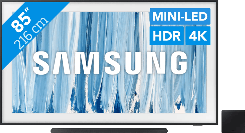 Samsung The Frame Pro 85″ (2026) + Samsung HW-S800D Zwart