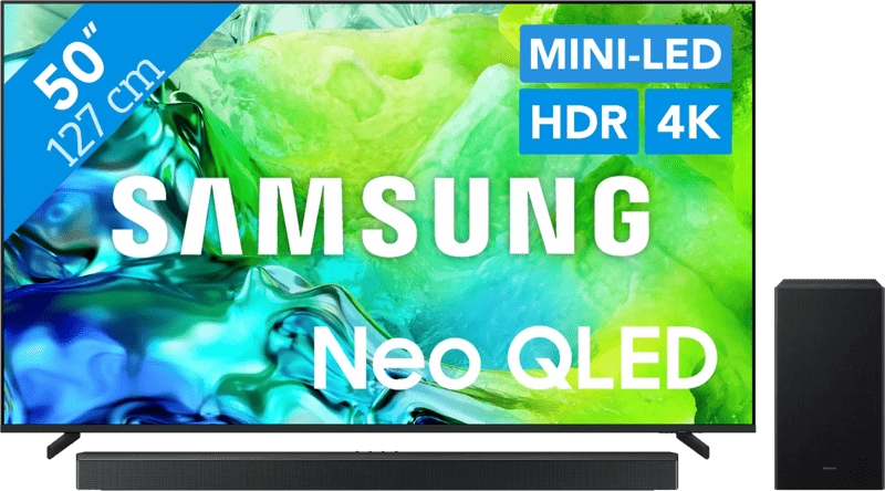 Samsung Neo QLED 50″ QN80H (2026) + Samsung HW-B750F (2025)