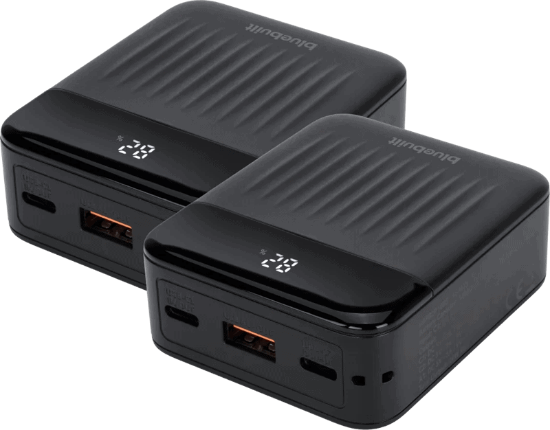 BlueBuilt Power Bank 10.000 mAh met Snelladen 20 Watt Duo Pack