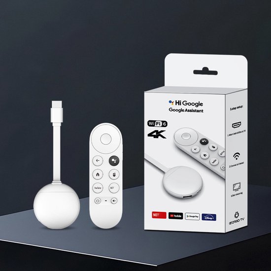 Android TV Box Mortal - Chromecast alternatief - Media Streamer - google tv streamer - 4K HDR - 2GB RAM - 16 GB Opslag