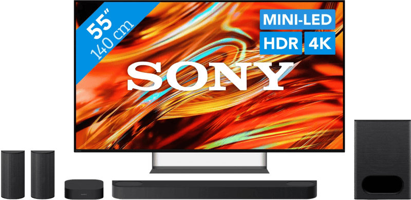Sony Bravia 7 II True RGB 55″ (2026) + Sony Bravia Theatre System 6 Zwart