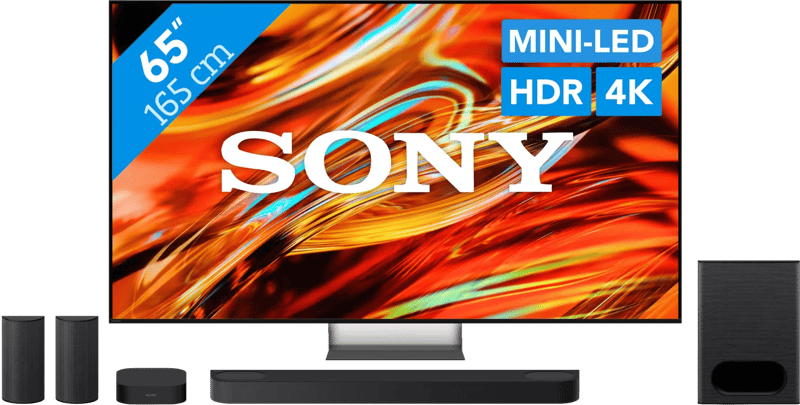 Sony Bravia 7 II True RGB 65″ (2026) + Sony Bravia Theatre System 6 Zwart