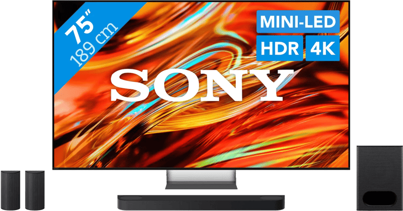 Sony Bravia 7 II True RGB 75″ (2026) + Sony Bravia Theatre System 6 Zwart