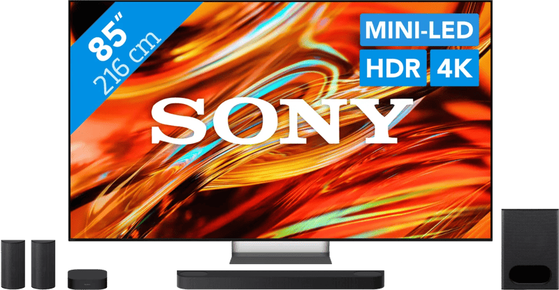 Sony Bravia 7 II True RGB 85″ (2026) + Sony Bravia Theatre System 6 Zwart
