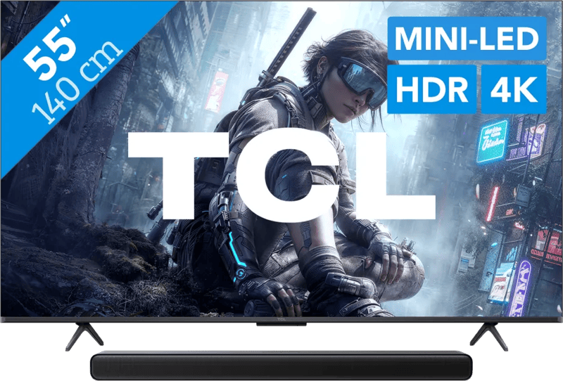 TCL QD Mini-led 55″ T8D (2026) + TCL S45H 2.0 Soundbar