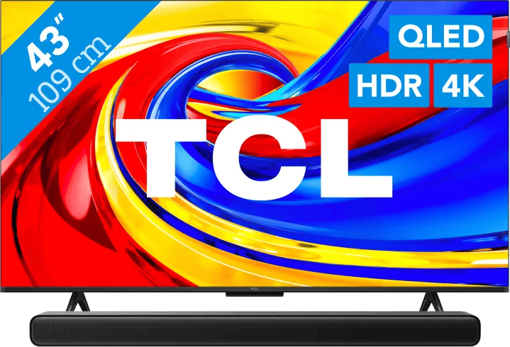 TCL 43″ QLED P79L 4K (2026) + TCL S45H 2.0 Soundbar