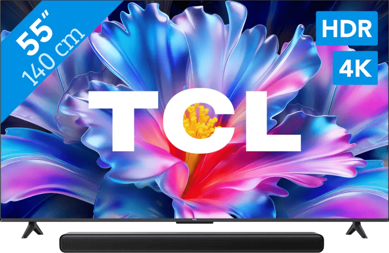 TCL 55″ QLED P6L 4K (2026) + TCL S45H 2.0 Soundbar